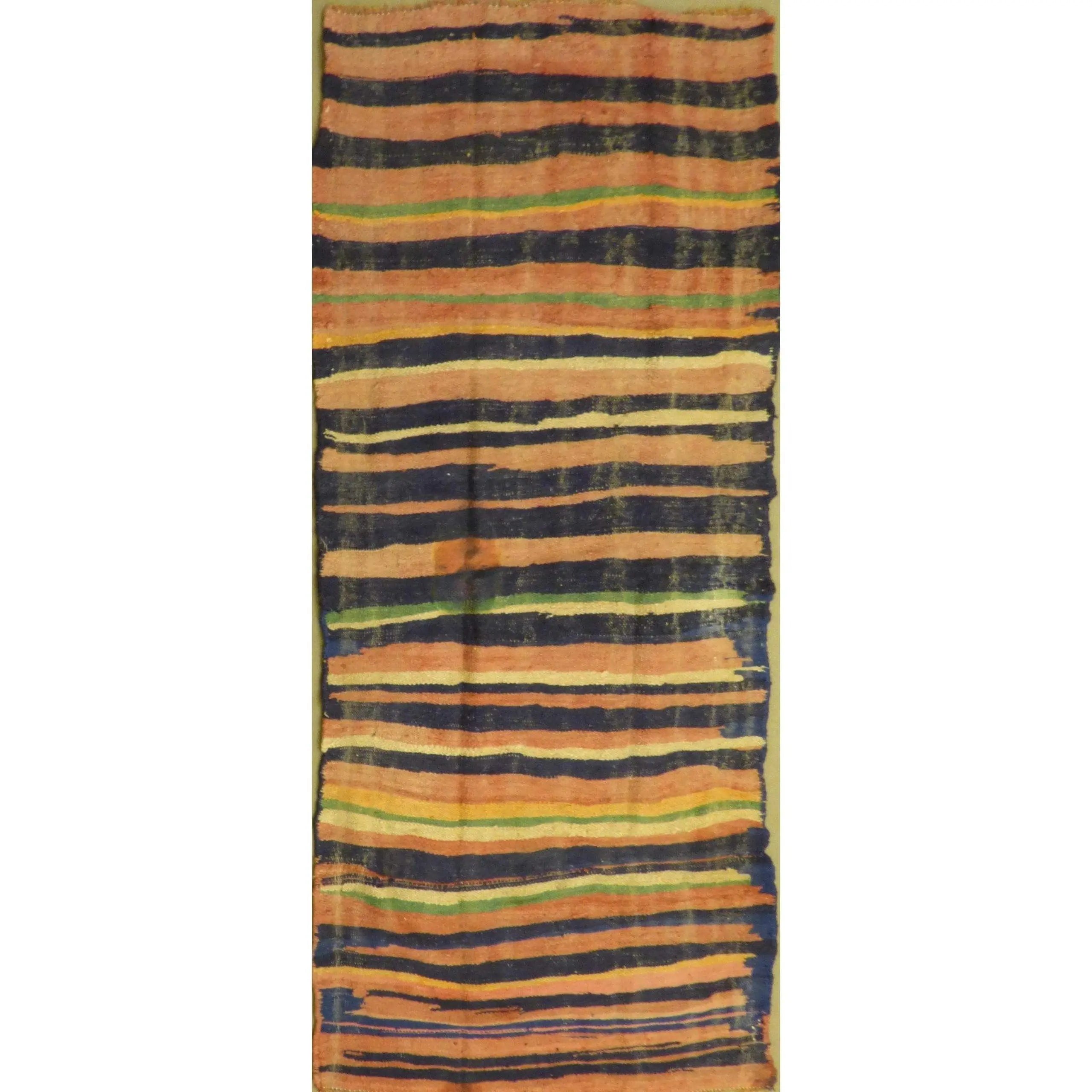 One Of The Kind Authentic Hand-Knotted Sanandaj Vintage Kilim 9'7" X 4'7"